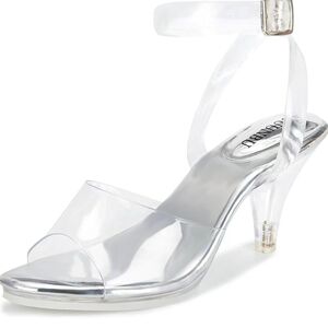 Elegant Clear Strap Heels